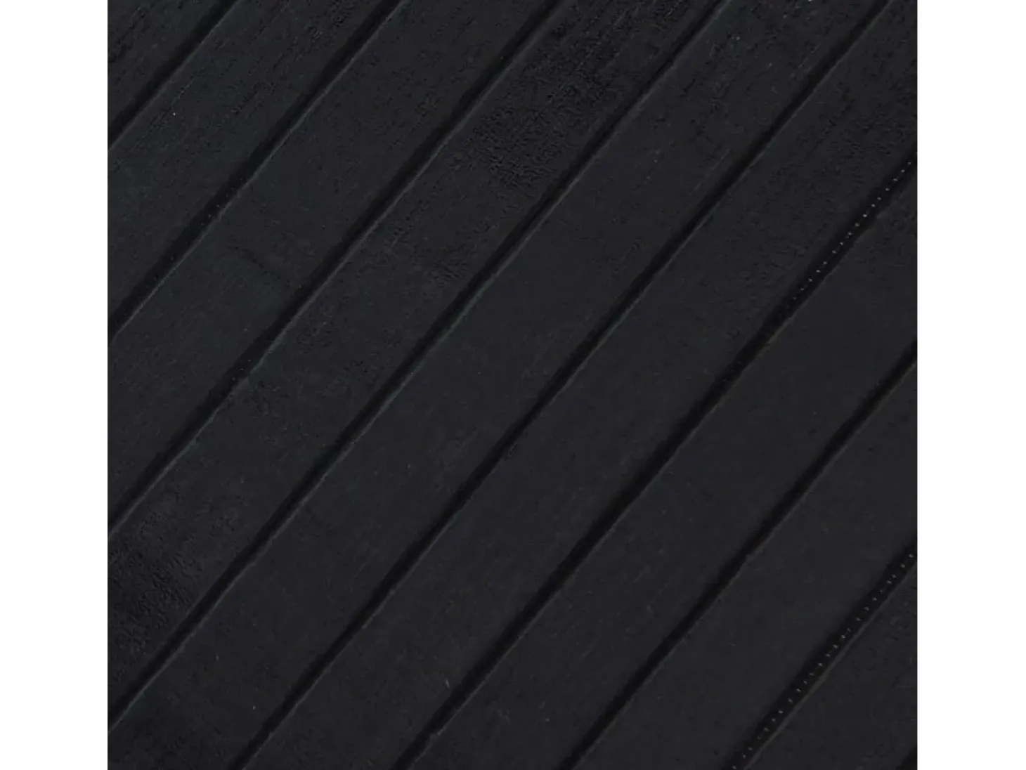 Alfombra rectangular negra de bambú 80x200 cm