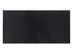 Alfombra rectangular negra 100x200 cm bambú