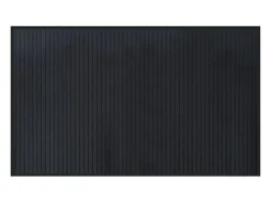 Alfombra rectangular negra de bambú 60x100 cm