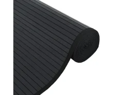 Alfombra rectangular negra 100x200 cm bambú
