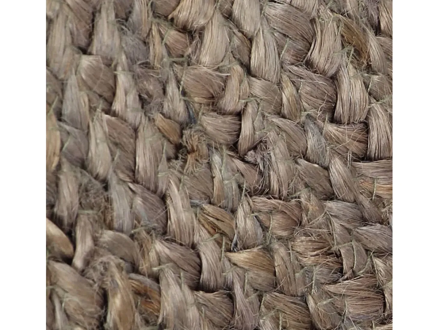 Alfombra redonda de yute hecha a mano, 150 cm, color gris