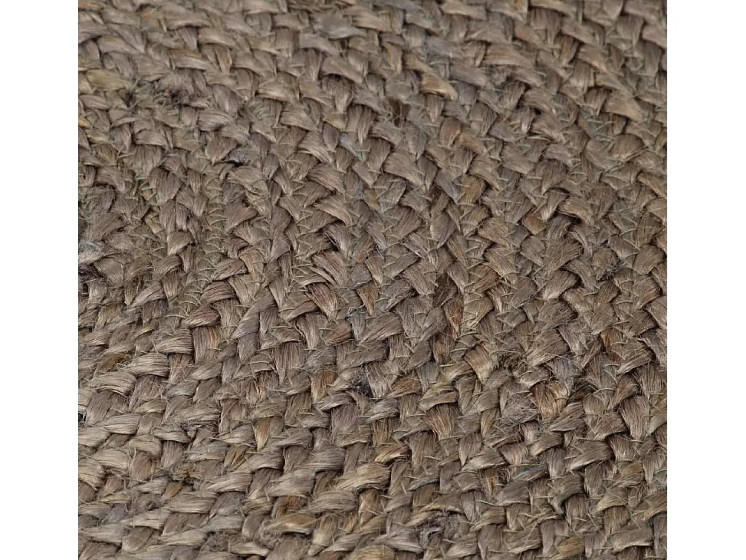 Alfombra redonda de yute hecha a mano, 150 cm, color gris