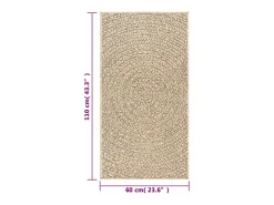 Alfombra ZIZUR 60x110 cm efecto yute para interior y exterior
