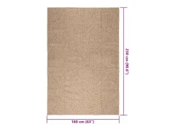 Alfombra ZIZUR 160x230 cm efecto yute para interior y exterior