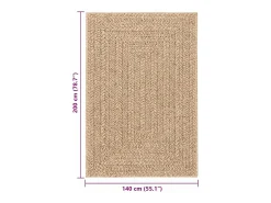 Alfombra ZIZUR 140x200 cm efecto yute para interior y exterior