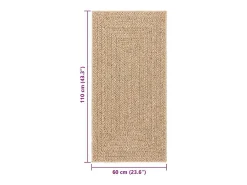 Alfombra ZIZUR 60x110 cm efecto yute para interior y exterior