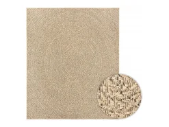 Alfombra ZIZUR 240x340 cm efecto yute para interior y exterior