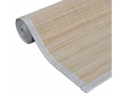 Alfombras rectangulares Bambú natural 2 uds 120x180 cm