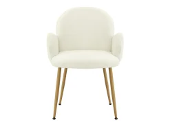 ALICE-Silla de tela Cozy Ecru y acero con acabado madera (x2)