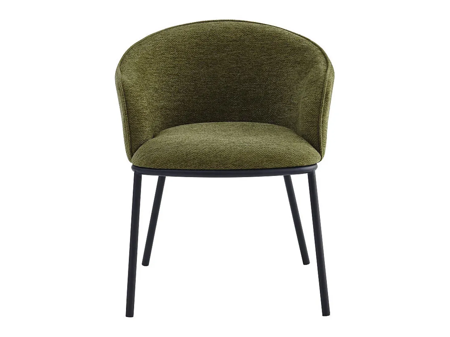 ALVIN-Sillón de mesa de tela Luxury Kaki