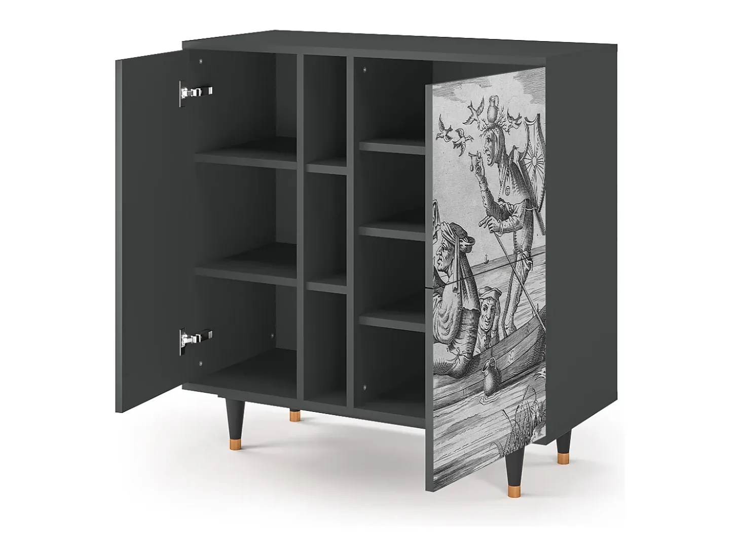 Aparador - 94х96х41 cm - BS5 - Blau Schuyte, Antracita