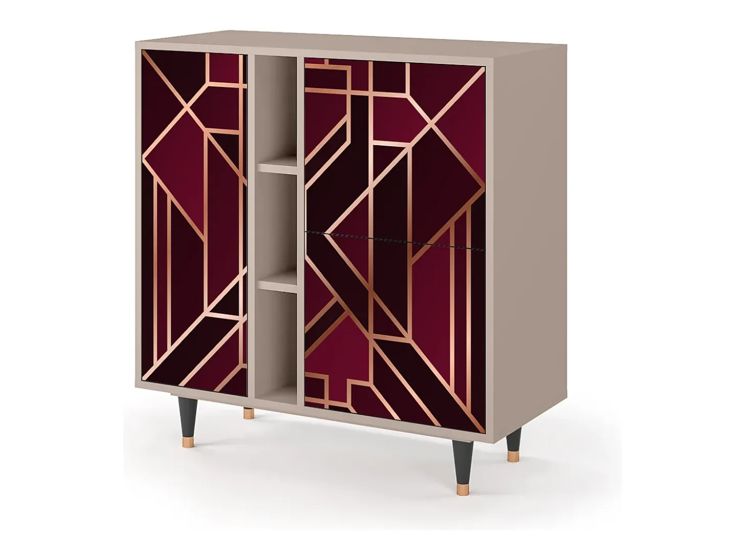 Aparador - 94х96х41 cm - BS5 - Burgundy Jewelery, Latte