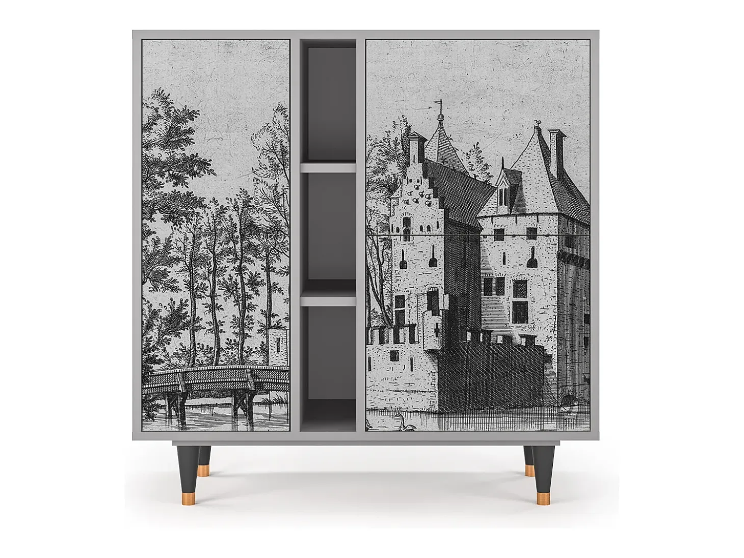 Aparador - 94х96х41 cm - BS5 - Castle by Breugel, Gris