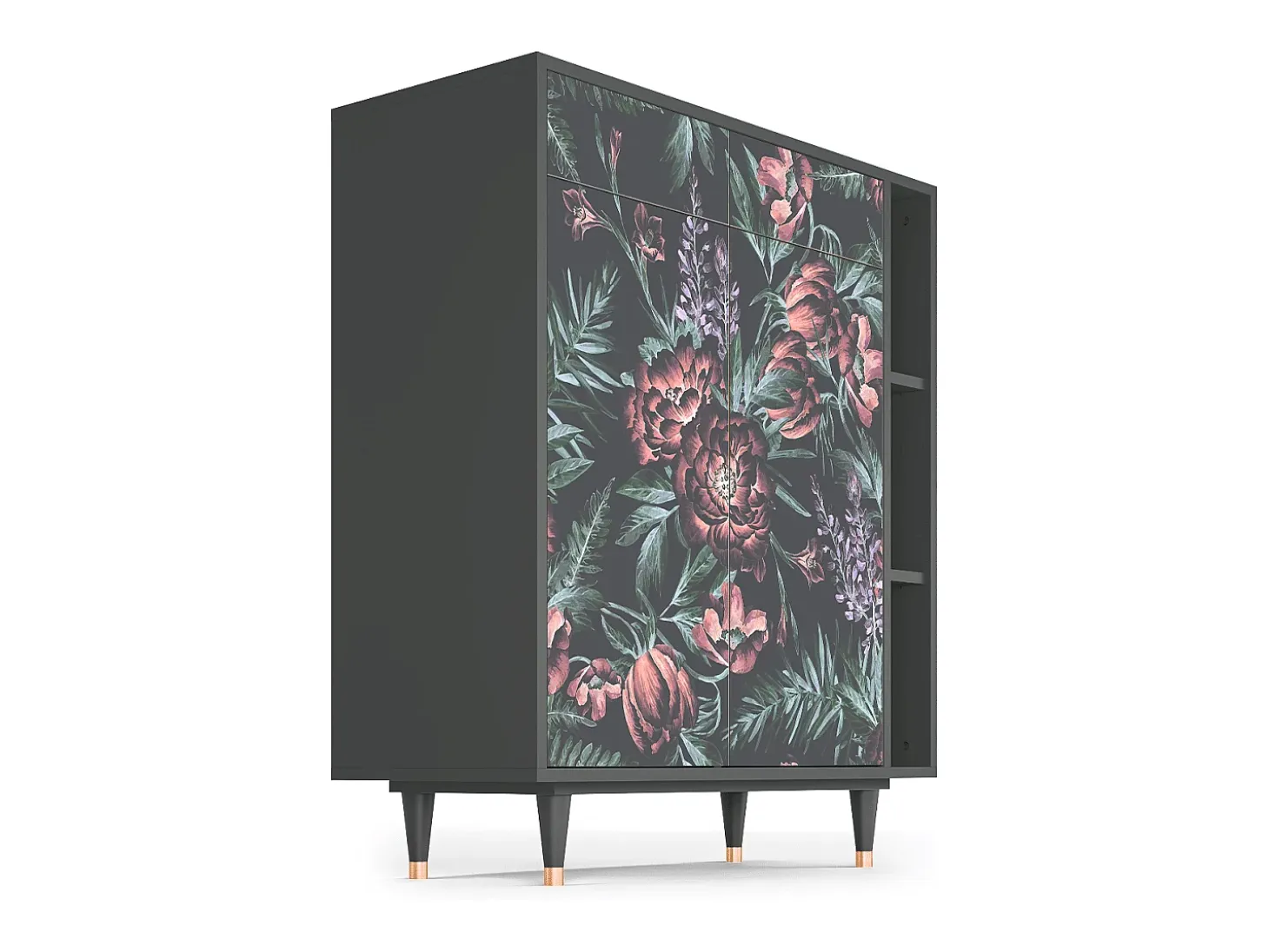 Aparador - 96х110х41 cm - BS6 - Dark Peonies, Antracita