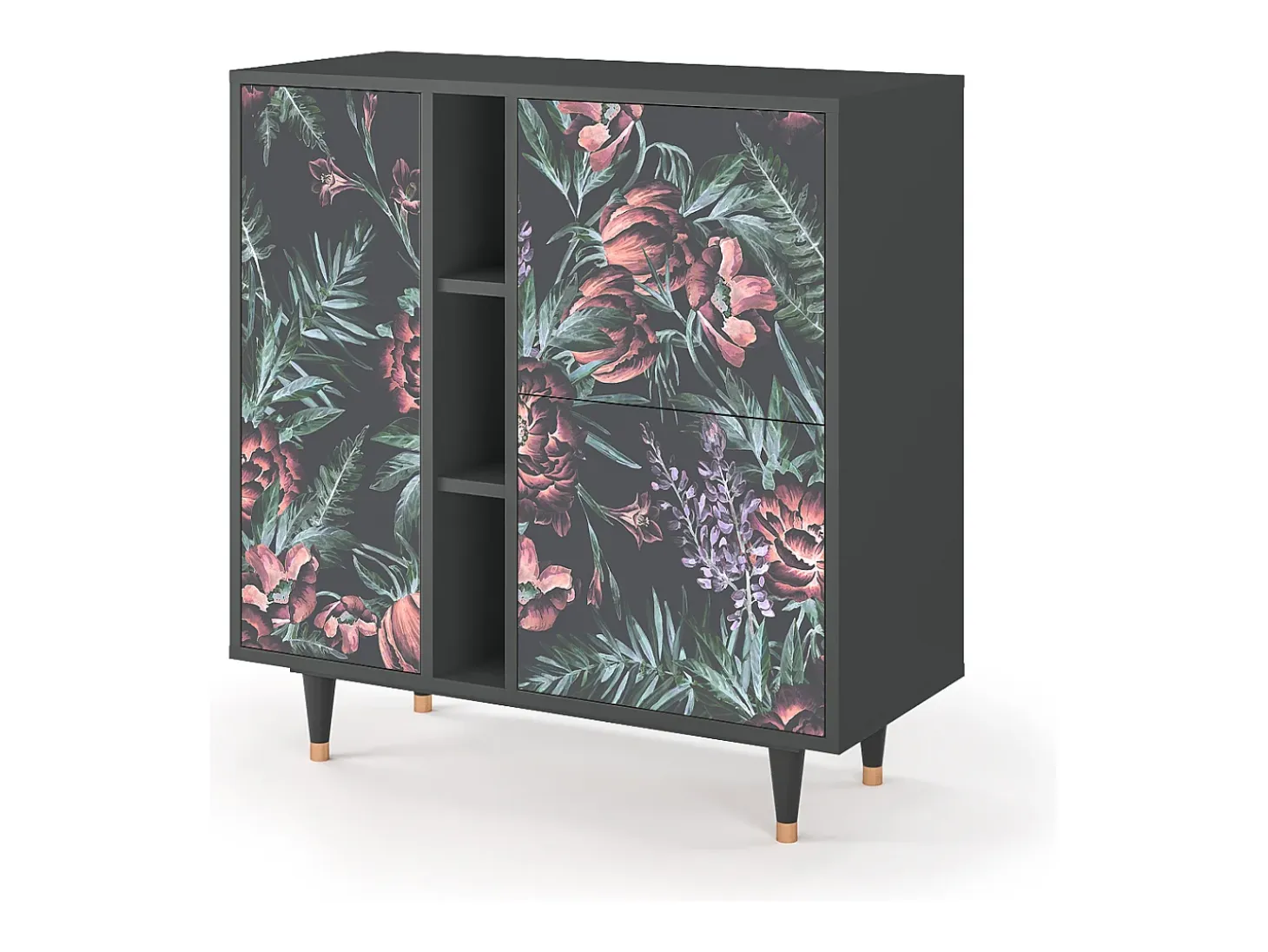 Aparador - 94х96х41 cm - BS5 - Dark Peonies, Antracita