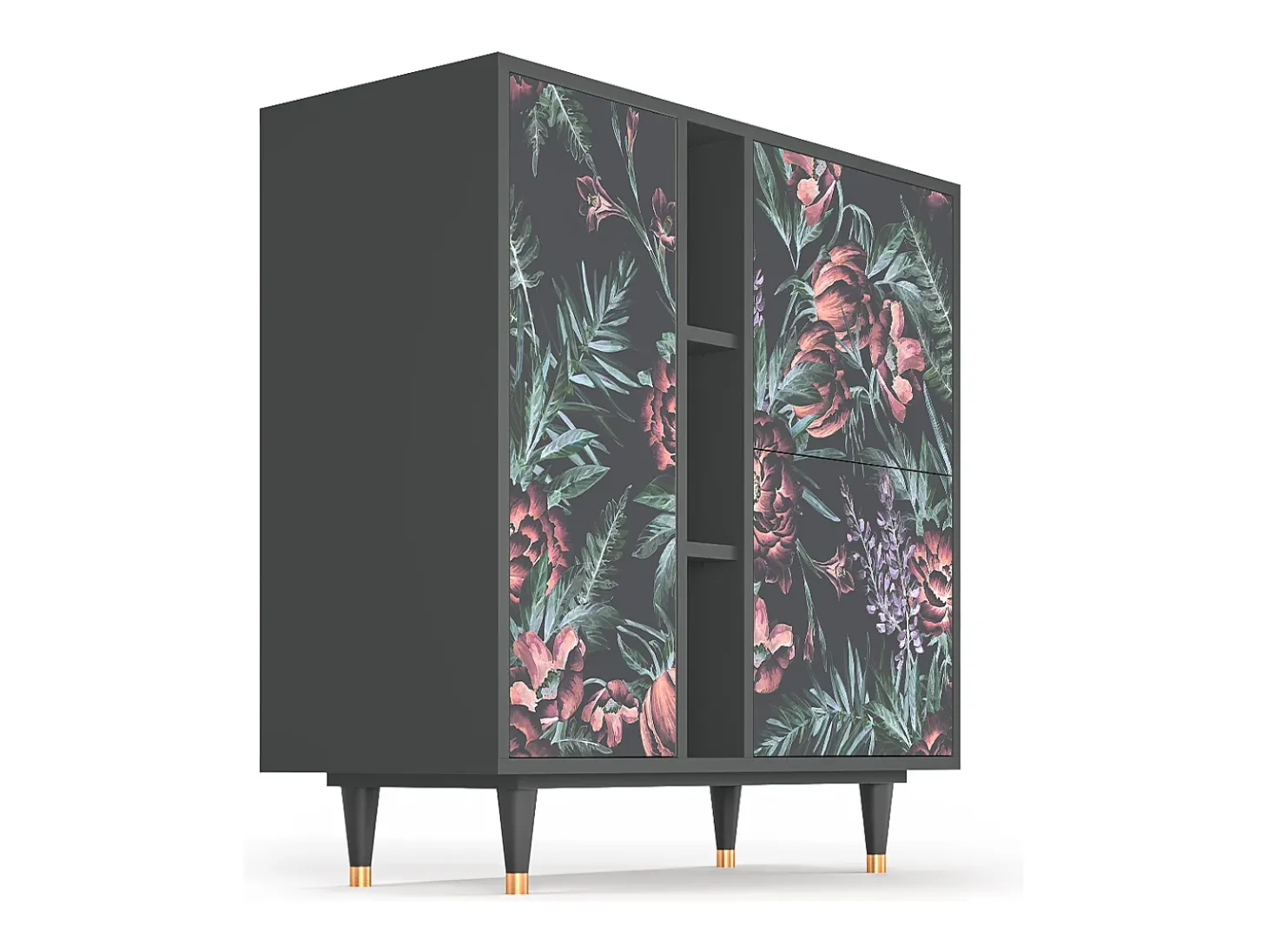 Aparador - 94х96х41 cm - BS5 - Dark Peonies, Antracita