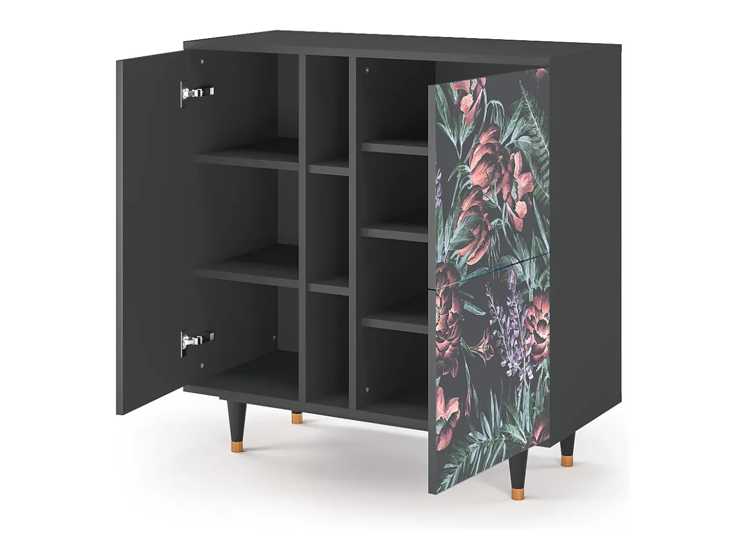 Aparador - 94х96х41 cm - BS5 - Dark Peonies, Antracita