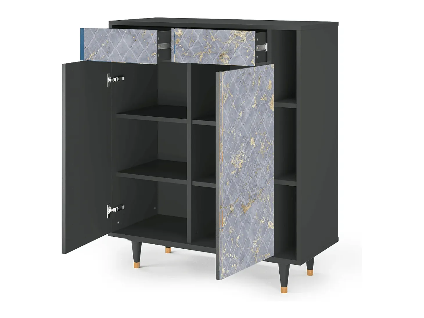 Aparador - 96х110х41 cm - BS6 - Golden Smoke, Antracita