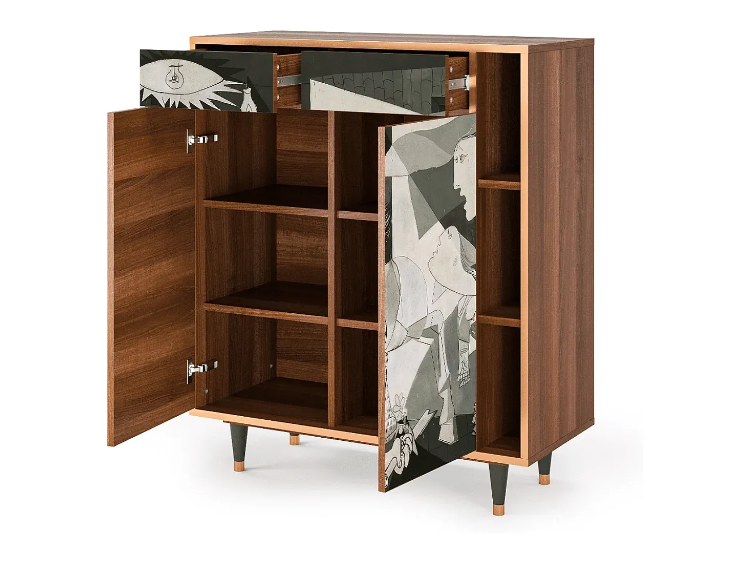 Aparador - 96х110х41 cm - BS6 - Guernica by Picasso, Nogal