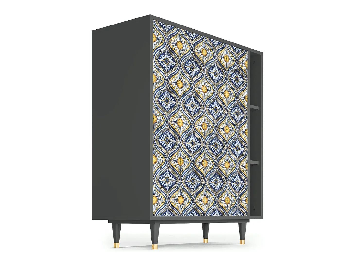 Aparador - 96х110х41 cm - BS6 - Illusory Pattern, Antracita