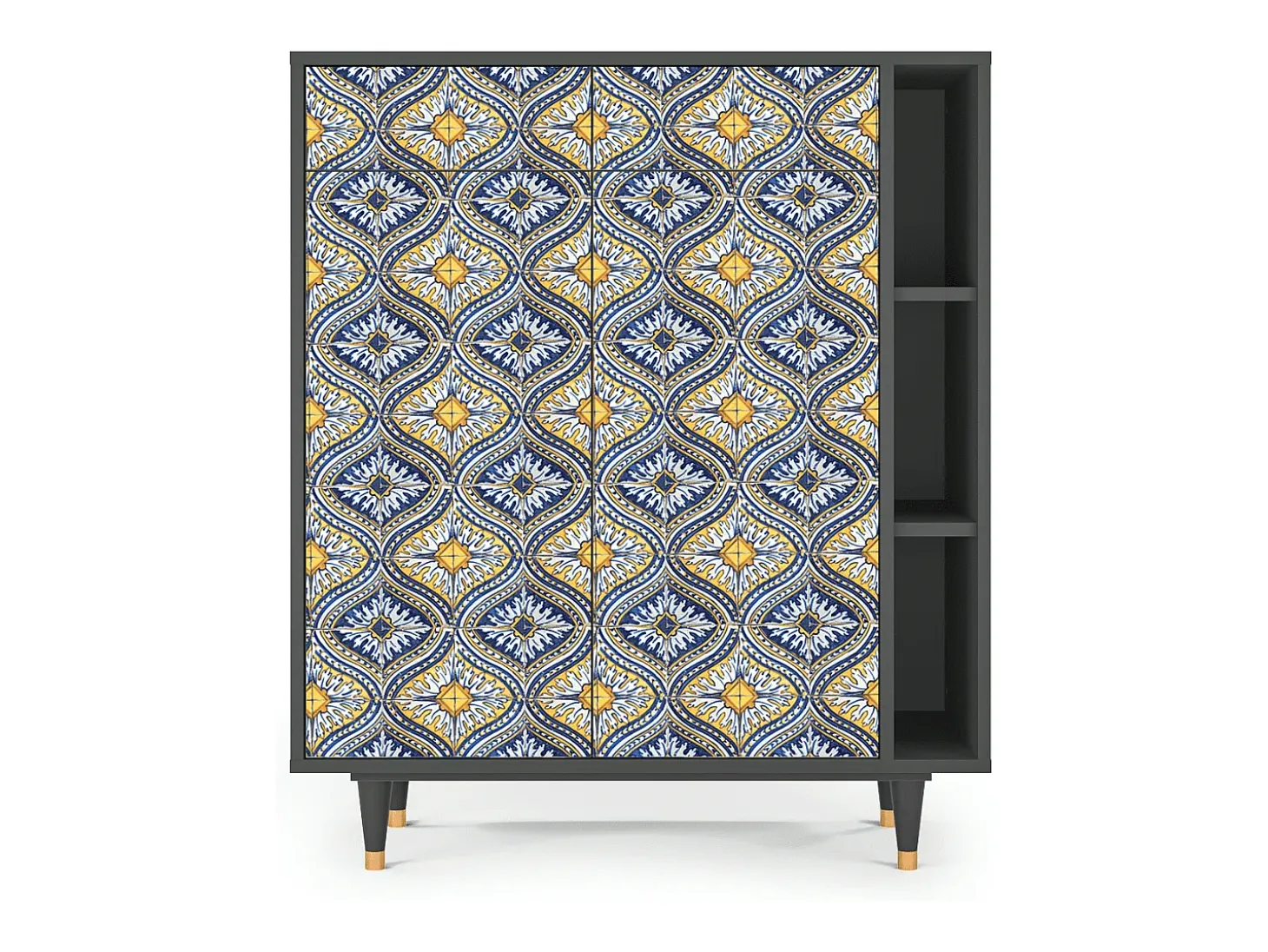 Aparador - 96х110х41 cm - BS6 - Illusory Pattern, Antracita