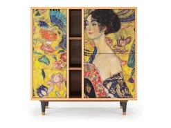 Aparador - 94х96х41 cm - BS5 - Lady with Fan by Klimt, Nogal