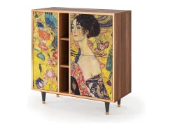 Aparador - 94х96х41 cm - BS5 - Lady with Fan by Klimt, Nogal