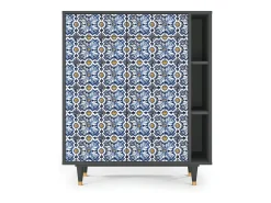 Aparador - 96х110х41 cm - BS6 - Lovely Cornflowers, Antracita