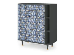 Aparador - 96х110х41 cm - BS6 - Lovely Cornflowers, Antracita