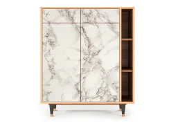 Aparador - 96х110х41 cm - BS6 - Milk Marble, Nogal