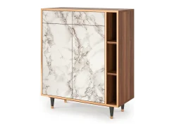 Aparador - 96х110х41 cm - BS6 - Milk Marble, Nogal
