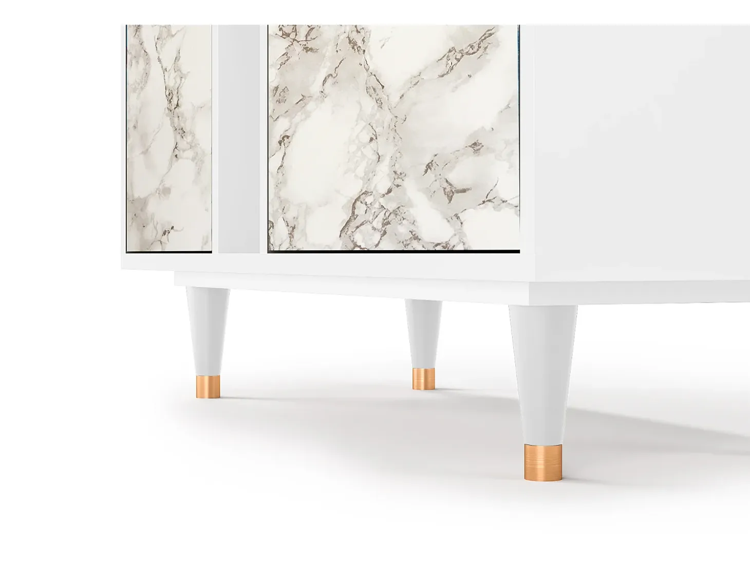 Aparador - 94х96х41 cm - BS5 - Milk Marble, Blanco