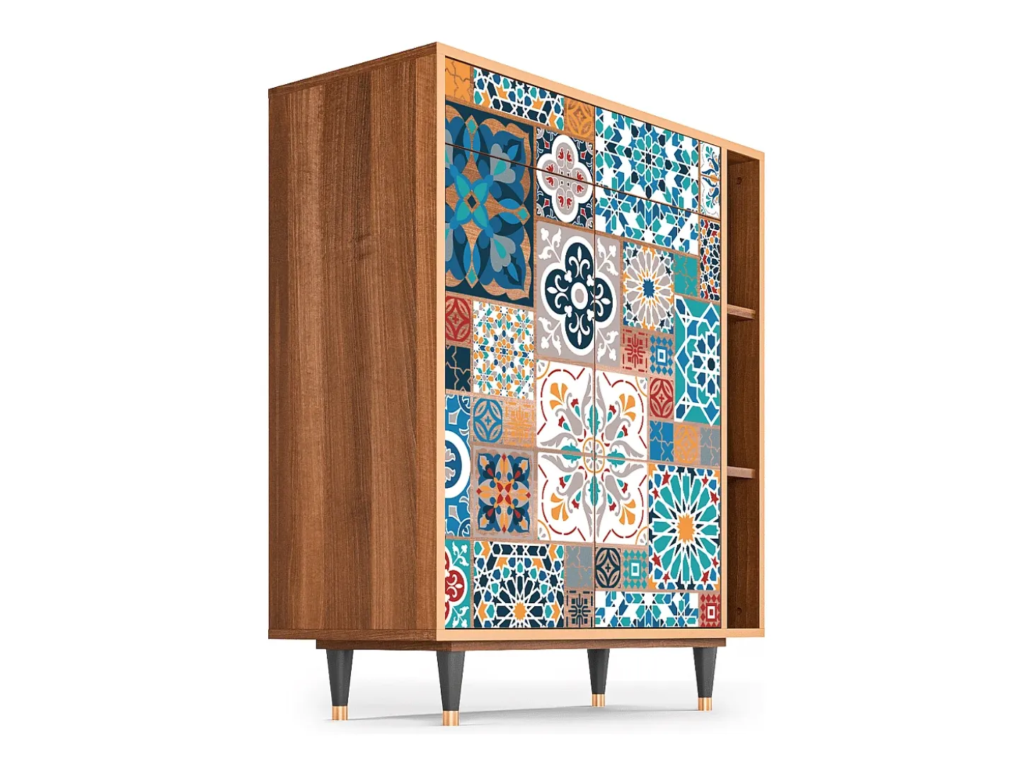 Aparador - 96х110х41 cm - BS6 - Moroccan Market, Nogal