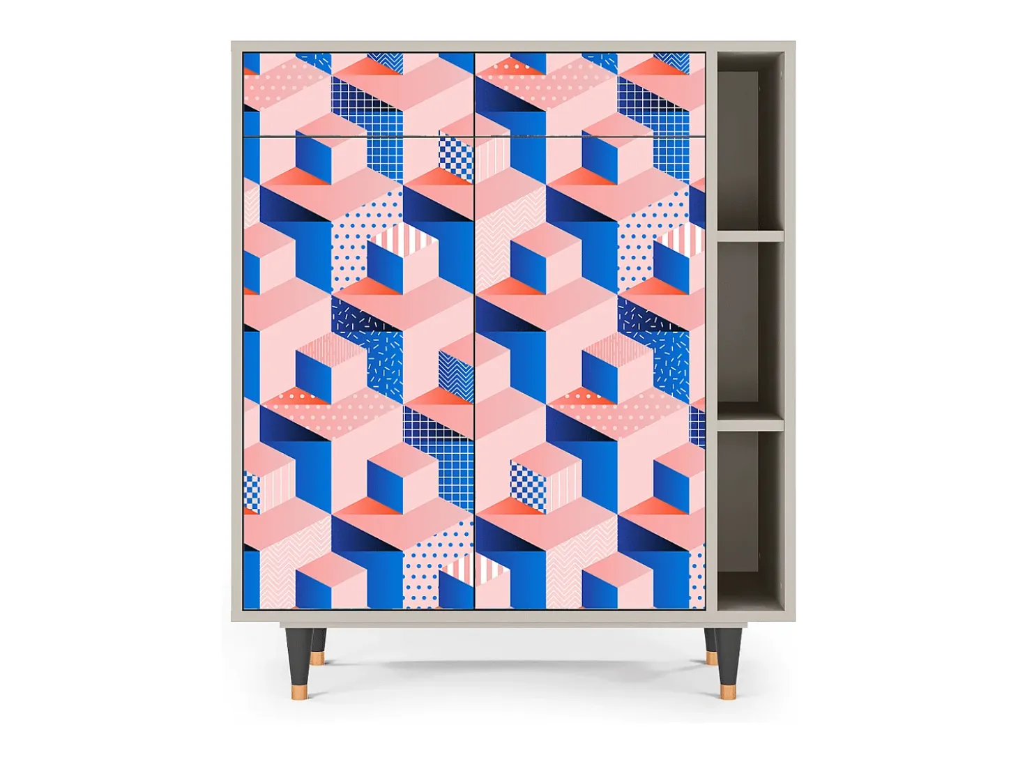 Aparador - 96х110х41 cm - BS6 - Pinky Squares, Arena
