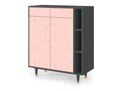 Aparador - 96х110х41 cm - BS6 - Rose Quartz, Antracita