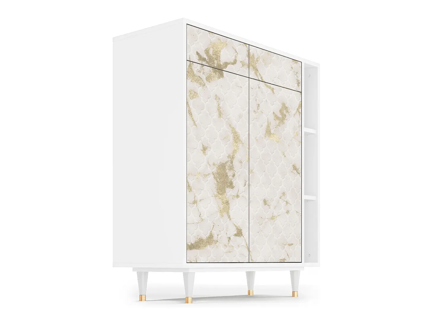 Aparador - 96х110х41 cm - BS6 - Sahara desert, Blanco