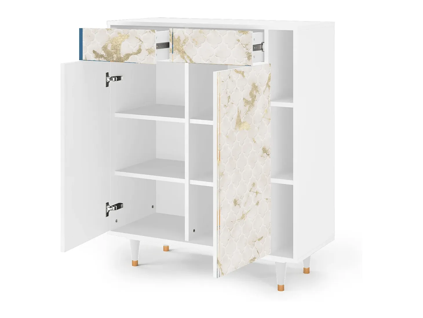 Aparador - 96х110х41 cm - BS6 - Sahara desert, Blanco