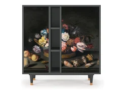 Aparador - 94х96х41 cm - BS5 - Still Life with Flowers, Antracita