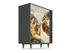 Aparador - 96х110х41 cm - BS6 - The Creation of Adam, Antracita
