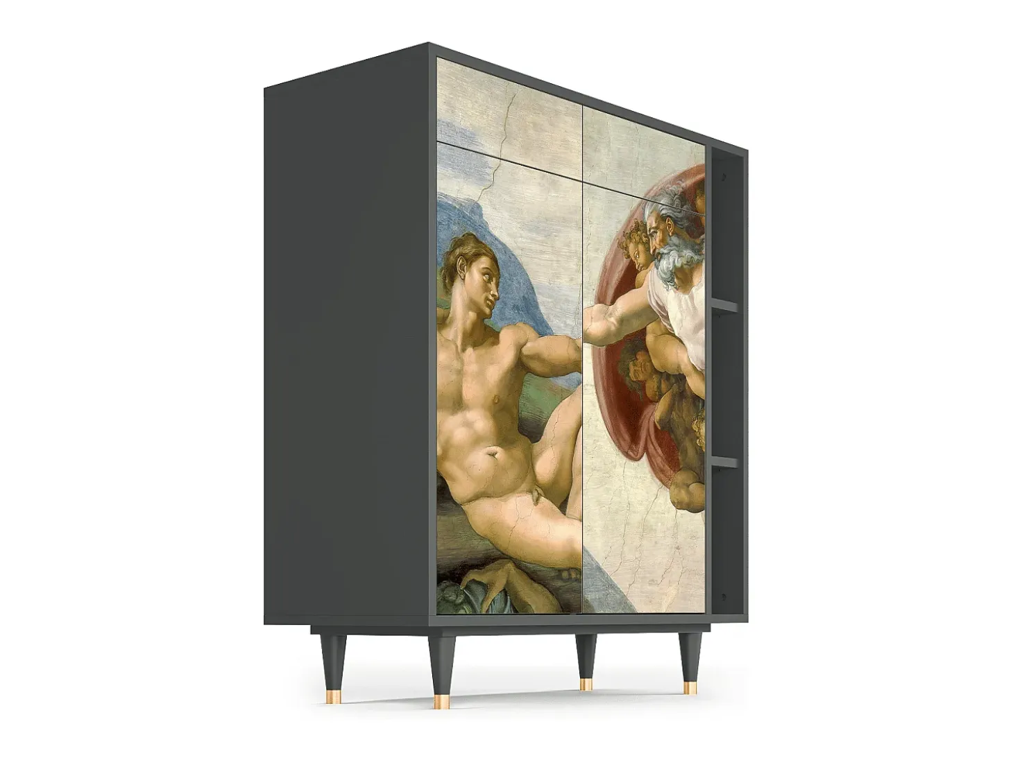 Aparador - 96х110х41 cm - BS6 - The Creation of Adam, Antracita