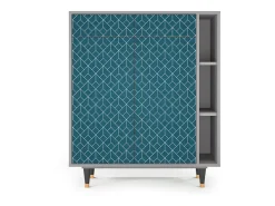 Aparador - 96х110х41 cm - BS6 - Turquoise Geometry, Gris