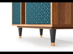 Aparador - 94х96х41 cm - BS5 - Turquoise Geometry, Nogal