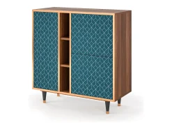Aparador - 94х96х41 cm - BS5 - Turquoise Geometry, Nogal