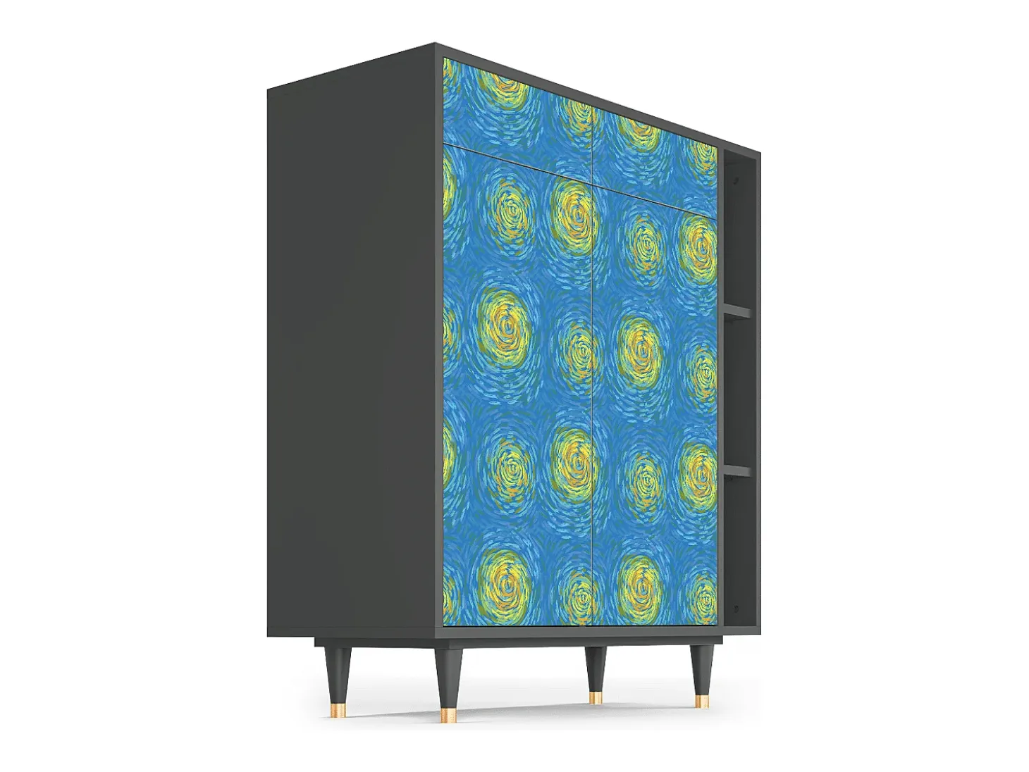 Aparador - 96х110х41 cm - BS6 - Van Gogh Lights, Antracita