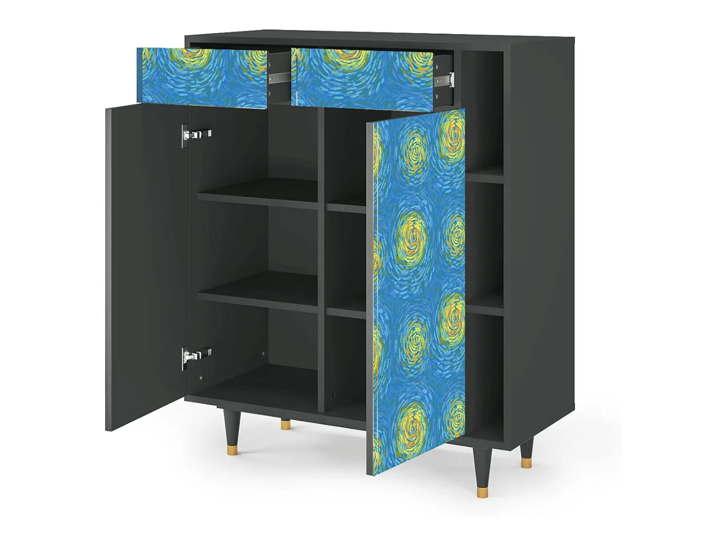 Aparador - 96х110х41 cm - BS6 - Van Gogh Lights, Antracita