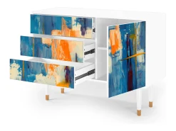 Aparador - 115х84х41 cm - S3 - Abstract Expressionism, Blanco