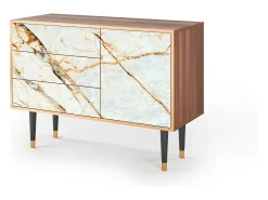 Aparador - 115х84х41 cm - S3 - Arenay Marble, Nogal