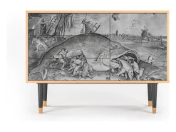 Aparador - 115х84х41 cm - S3 - Big Fish Eat Little, Nogal