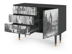 Aparador - 115х84х41 cm - S3 - Castle with Bridge, Antracita
