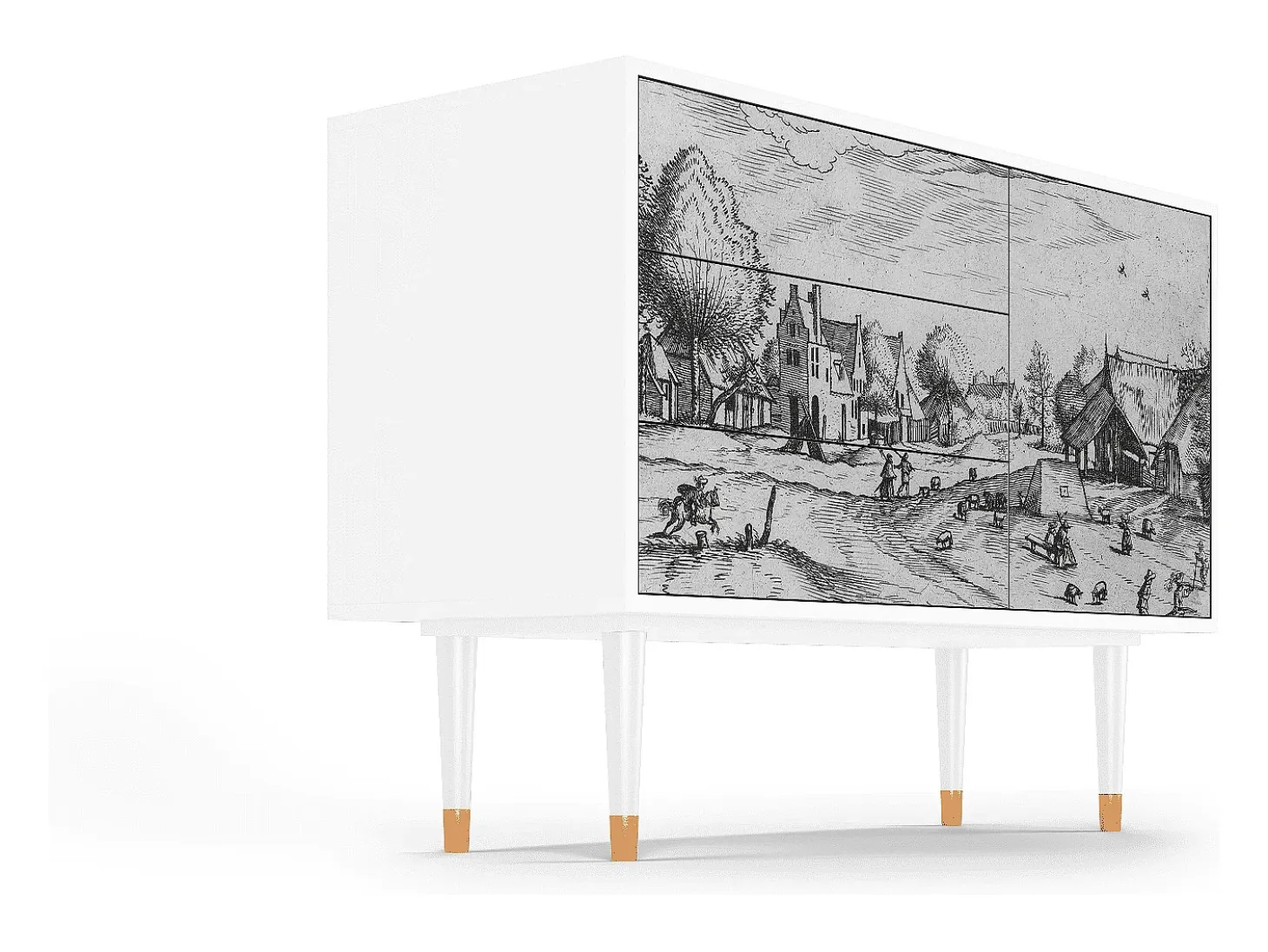 Aparador - 115х84х41 cm - S3 - Country Village, Blanco